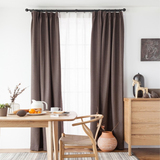 北欧简约现代棉麻风格窗帘 遮光布定制客厅卧室飘窗高档纯色窗帘