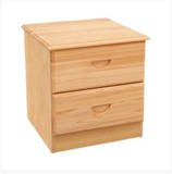 特价600mm以下简约现代原木2门组装成人松木床头柜柜子储物柜实木