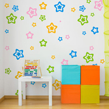 可移除墙贴纸贴画儿童房幼儿园墙面装饰彩色小星星贴创意个性贴纸