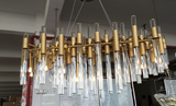 简约现代宜家铁艺水晶 吊灯 创意个性时尚餐厅酒吧台工程 吊灯