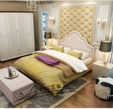 美式床 布艺床 双人床1.8米床现代床 软包床 北欧卧室婚床 公主床