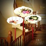 新中式手绘国画灯具创意餐厅饭厅过道楼梯间书房酒店工程会所吊灯