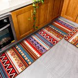 毯客民族风长条地毯卧室床边厨房拉门防滑地垫印第安部落花纹地毯