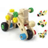 儿童拆装益智可拆卸组装汽车飞机多功能组合螺丝螺母益智玩具木制
