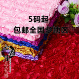玫瑰花布料 节日婚礼婚庆装饰地毯布料花瓣 桌布舞台婚庆道具T台