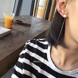 NIKI STORY|韩国进口珍珠925纯银耳线 简约耳环