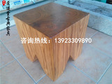 原生态换鞋凳浴室凳实木泡茶凳休闲凳餐桌凳方形凳子可定制木墩子