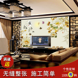 3D立体无缝客厅卧室书房沙发电视背景墙布吉祥牡丹家和万事兴壁画