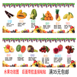 水果功效图海报水果营养价值贴画水果店墙贴贴纸墙壁装饰贴橱窗贴