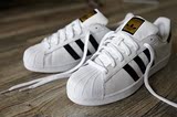 美国代购adidas阿迪达斯三叶草Superstar金标贝壳头男鞋C77154