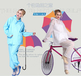 韩国环保成人骑行摩托车电动车分体雨衣雨裤套装男女纯色漂流雨具