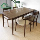 欧式纯实木餐桌椅组合日式家具简约饭桌餐桌小户型白橡木餐桌餐台