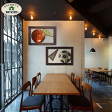 创意立体loft美式复古酒吧工业风铁皮画咖啡馆墙上装饰品墙饰挂饰