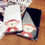 红米note/note2创意个性超薄猴子手机壳透明小米3/4/note保护外套