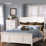 欧式白色实木床1.8米美式家具定制简约现代新中式双人床
