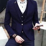 JVI 英伦春季新款小西装男士韩版潮流纯色修身型西服时尚休闲套装