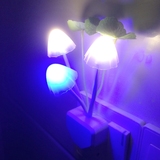 蘑菇灯 led光控感应小夜灯插电节能创意智能七彩光床头喂奶灯批发