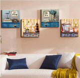客厅装饰画沙发背景墙无框画餐厅墙画抽象壁画欧式挂画地中海美嗨