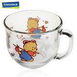 韩国进口glasslock可爱卡通小熊玻璃杯 水果沙拉碗 甜品冰淇淋碗