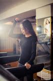 特价韩国韩版瑜伽服女秋冬款长袖套装 纯棉显瘦加厚跑步运动包邮