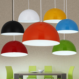 现代简约彩色半圆灯罩创意餐厅吊灯办公室咖啡厅奶茶个性单头吊灯