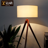 个性创意中式三脚架落地灯搭配北欧简约布艺客厅卧室设计师灯具