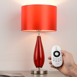 智能遥控可调光LED 红色欧式简约装饰现代温馨结婚庆卧室床头台灯