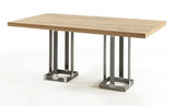 美式复古做旧实木铁艺餐桌原木饭桌酒吧桌创意办公桌长方形会议桌