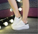 2016新款韩版夏季时尚松糕底透气小白鞋学生休闲百搭运动跑步女鞋
