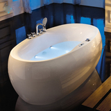 厂家直销独立式单人五件套浴盆1.8米椭圆形欧式加厚贵妃浴缸包邮