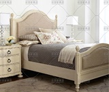 欧式实木双人床 北欧宜家复古雕花1.8婚床 简约现代软包床定制