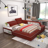 布艺床榻榻米 可拆洗现代简约双人床1.8米多功能储物大床卧室布床
