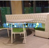 KTV咖啡厅西餐厅半圆形弧形卡座烧烤火锅店圆形沙发卡座桌椅组合