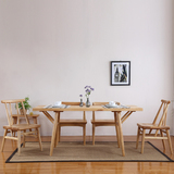 白蜡水曲柳餐桌梵几款新中式实木餐桌餐桌椅组合书画案台极美家具