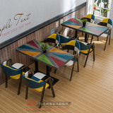 佳美美式 咖啡厅桌椅 奶茶店  茶餐厅组合 个性创意西餐厅家具