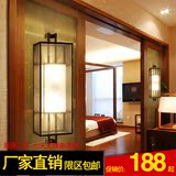 新中式壁灯 客厅卧室床头灯简约复古酒店中式过道会所阳台灯