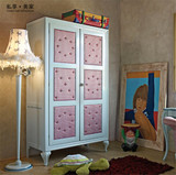 意大利公主女儿童法欧式田园卧室实木衣柜样板房全套定做制