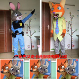 疯狂动物城卡通人偶服装朱迪兔子尼克狐狸行走表演服公仔玩偶服装
