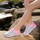 安踏女鞋夏季新款网面运动鞋系带轻便跑步鞋透气韩版休闲鞋学生