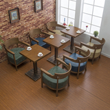 实木餐椅 甜品奶茶店靠背椅子 咖啡厅桌椅 西餐厅餐座椅休闲组合