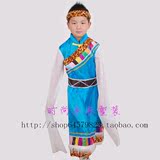 新款男童六一民族表演服 儿童藏族舞蹈演出服装 男童民族舞蹈服装