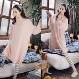 韩版睡衣女士春秋季可爱卡通长袖休闲运动加大码家居服套装纯棉夏