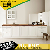 杭州欧式厨房装修吸塑模压整体橱柜门定做现代简约不锈钢厨柜定制