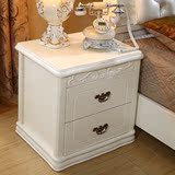 欧式床头柜简约现代白色烤漆韩式床边柜特价简易储物柜整装二斗柜