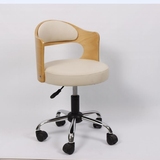 实木烤漆 真皮小电脑椅低背转椅 办公椅 学生椅小户型家用办公椅