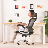 禹捷电脑椅家用特价网布转椅现代简约办公椅钢制脚老板椅休闲椅子