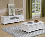 美式新款特价白色实木电视柜简约现代烤漆客厅组合柜整装定制