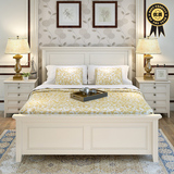 包安装高箱储物欧式床1.5米1.8米双人床环保实木床美式床白色婚床