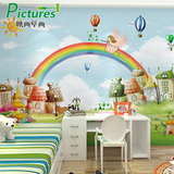 大型壁画立体墙纸 卧室客餐厅儿童房幼儿园背景墙卡通壁纸 热气球