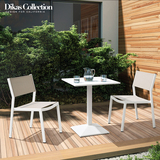 现代户外家具设计师款铝合金桌椅特斯林网布坐背庭院阳台桌椅组合
